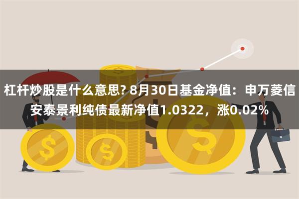 杠杆炒股是什么意思? 8月30日基金净值：申万菱信安泰景利纯债最新净值1.0322，涨0.02%