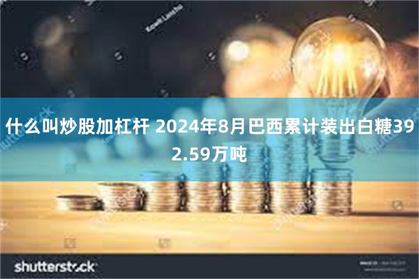 什么叫炒股加杠杆 2024年8月巴西累计装出白糖392.59万吨