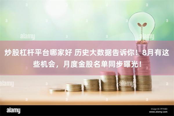 炒股杠杆平台哪家好 历史大数据告诉你！8月有这些机会，月度金股名单同步曝光！