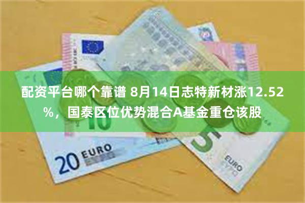 配资平台哪个靠谱 8月14日志特新材涨12.52%，国泰区位优势混合A基金重仓该股