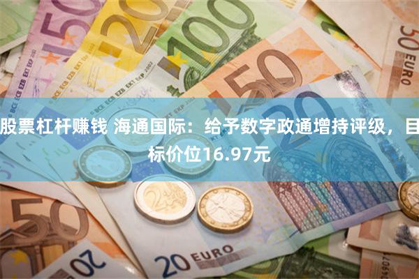 股票杠杆赚钱 海通国际：给予数字政通增持评级，目标价位16.97元