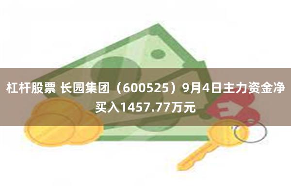 杠杆股票 长园集团（600525）9月4日主力资金净买入1457.77万元